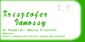 krisztofer vamossy business card